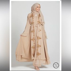Luxury Embellished Layered Abaya